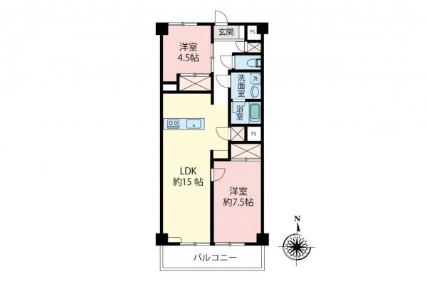 小金井ハイツ　3階 間取り図