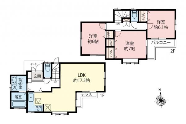 小平市花小金井5丁目　中古一戸建て 間取り図