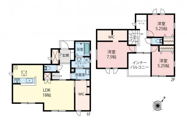 新築一戸建て 所沢市北野南１丁目 西武池袋線小手指駅 3,180万円～3,880万円
