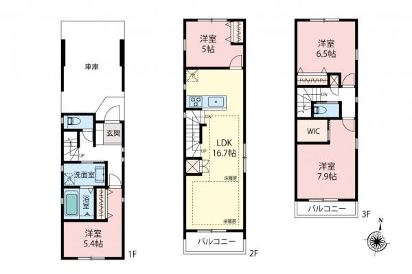 新築一戸建て 練馬区石神井台７丁目 西武新宿線武蔵関駅 6,780万円