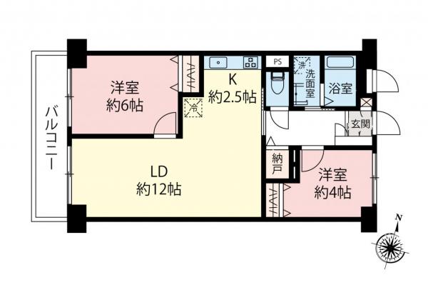 ライオンズマンション下赤塚　5階 間取り図