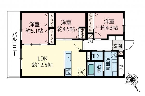 メゾン和光台　5階 間取り図