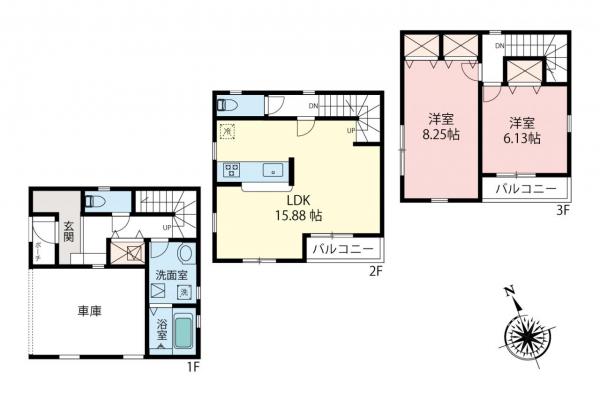 新築一戸建て 富士見市水谷東3丁目 東武東上線志木駅 2,680万円