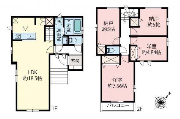 和光市白子3丁目　新築一戸建て 間取り図