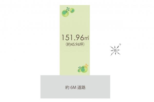 土地 坂戸市大字石井 東武東上線若葉駅 1,800万円