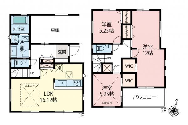所沢市小手指元町2丁目　新築一戸建て 間取り図