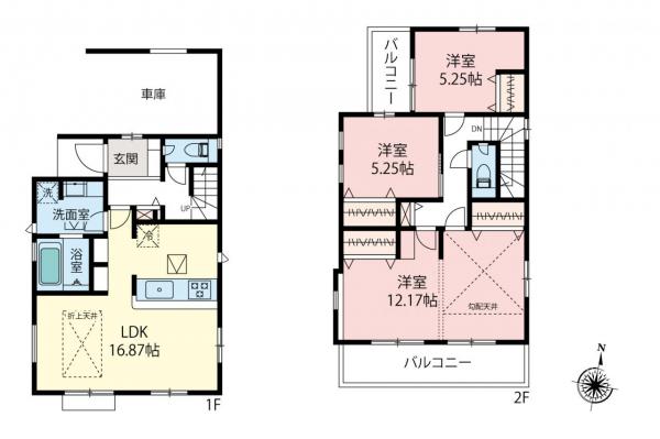 所沢市小手指元町2丁目　新築一戸建て 間取り図