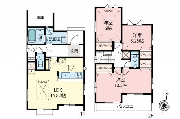 所沢市小手指元町2丁目　新築一戸建て 間取り図