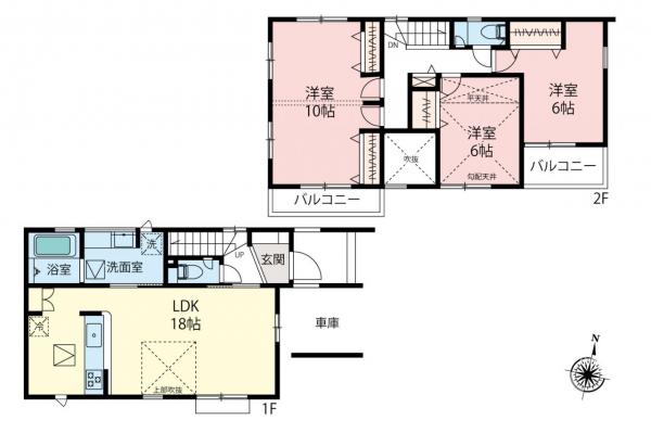 所沢市小手指元町2丁目　新築一戸建て 間取り図