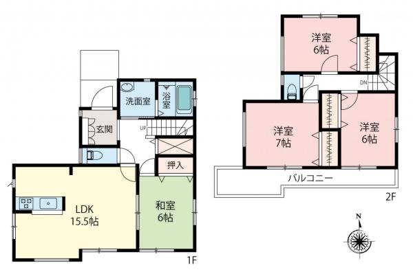 中古一戸建て 入間郡毛呂山町目白台4丁目 東武越生線東毛呂駅 1,880万円