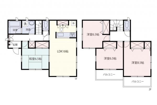 日高市女影　中古戸建 間取り図