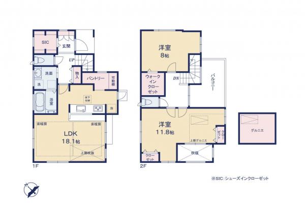 志木市中宗岡5丁目　中古一戸建て 間取り図