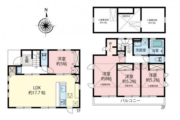 練馬区南田中5丁目　新築一戸建て 間取り図