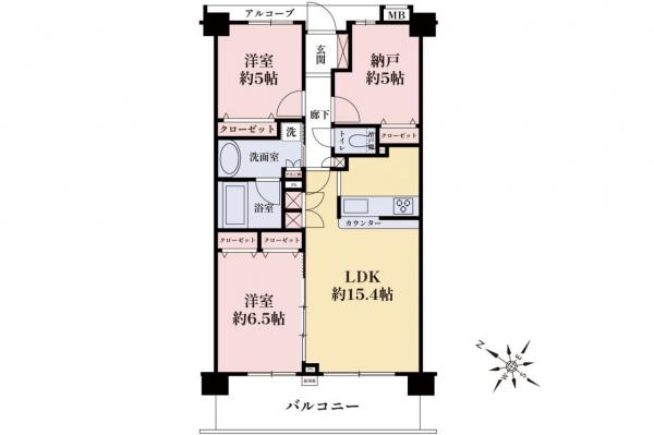 【ペット飼育可・住協のお預かり物件】ランドシティみずほ台クレア　4階 間取り図
