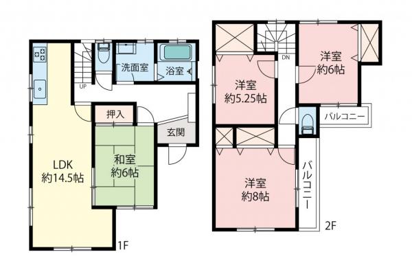 中古一戸建て 鶴ヶ島市大字脚折 東武越生線一本松駅 1,850万円