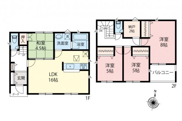 飯能市双柳　新築戸建 間取り図