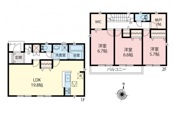 飯能市双柳　新築戸建 間取り図