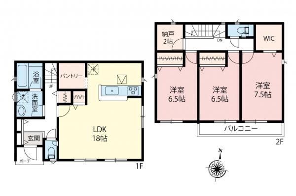 飯能市双柳　新築戸建 間取り図