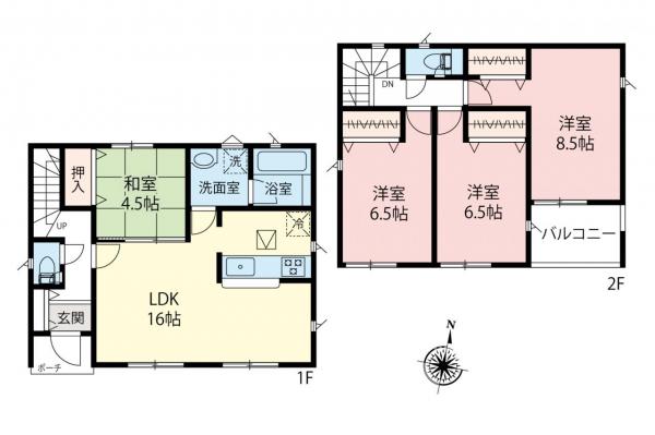 飯能市双柳　新築戸建 間取り図