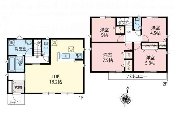 飯能市双柳　新築戸建 間取り図