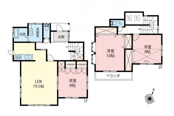 中古一戸建て 所沢市大字荒幡 西武狭山線下山口駅 3,800万円