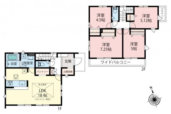 新築一戸建て 東久留米市前沢２丁目 西武新宿線花小金井駅 4,850万円～5,090万円