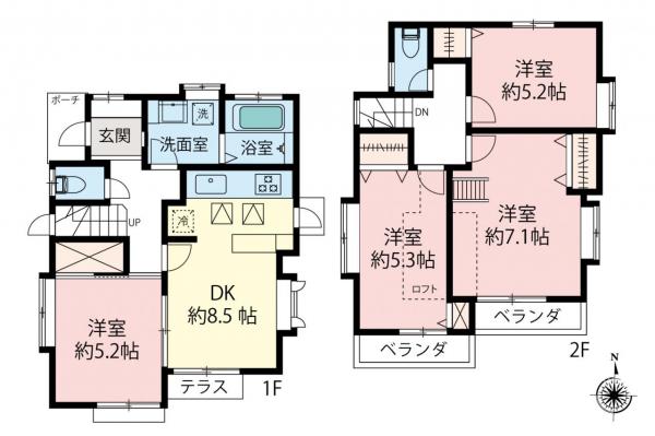 中古一戸建て 小平市花小金井南町３丁目 西武新宿線花小金井駅 4,380万円