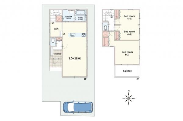 【新登場！／売主物件】グランシア東村山　建築条件付き土地　～恩多町4丁目1期～ 参考プラン間取図
