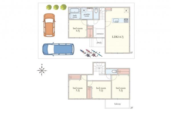 【新登場！／売主物件】グランシア東村山　建築条件付き土地　～恩多町4丁目1期～ 建物プラン例（内観写真）