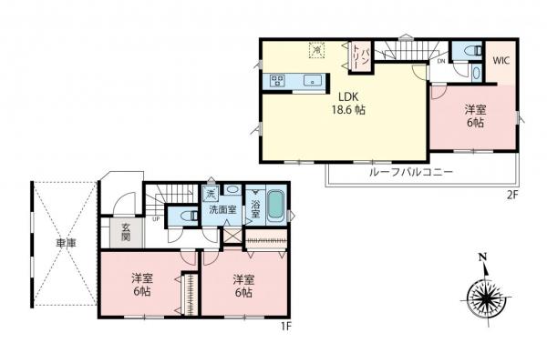新築一戸建て 川越市砂新田３丁目 東武東上線新河岸駅 3,480万円～4,380万円
