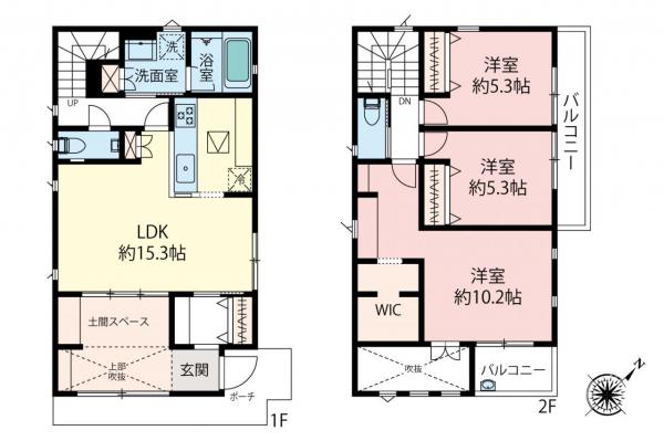 和光市南1丁目　新築一戸建て 間取り図
