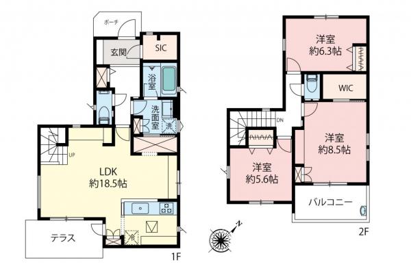 和光市南1丁目　新築一戸建て 間取り図