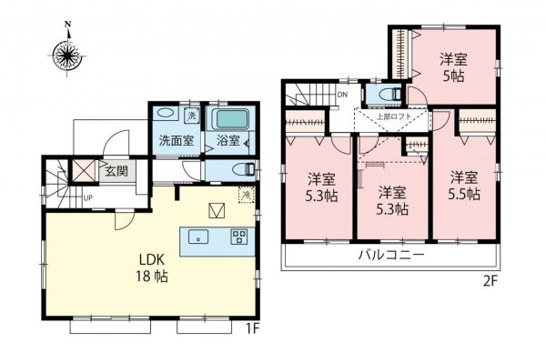 新築一戸建て 所沢市北中１丁目 西武池袋線小手指駅 4,180万円