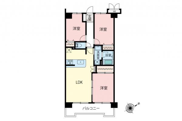 クリオ朝霞壱番館　2階 間取り図