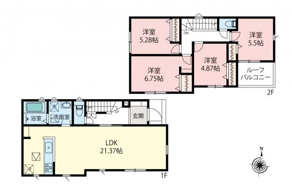 飯能市双柳　新築戸建 間取り図