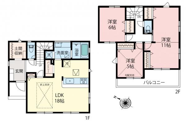 川越市大塚2丁目　新築一戸建て 間取り図