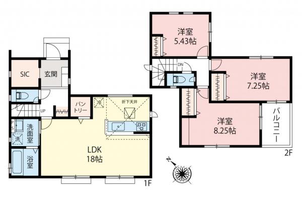 坂戸市にっさい花みず木6丁目　新築一戸建て 間取り図