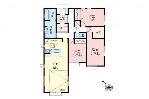 坂戸市にっさい花みず木6丁目　新築一戸建て 間取り図