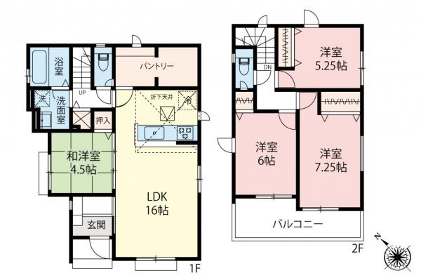 坂戸市にっさい花みず木6丁目　新築一戸建て 間取り図