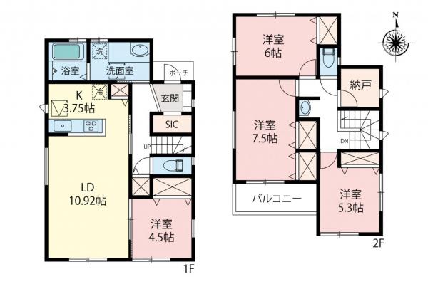 中古一戸建て 所沢市大字山口 西武池袋線西所沢駅 3,380万円