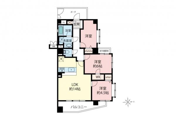 ウイングストリーム氷川台コート　2階 間取り図