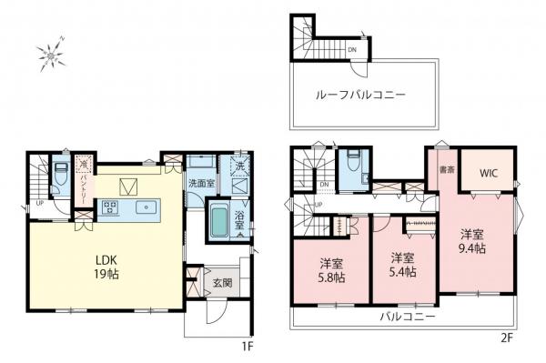 新築一戸建て 所沢市大字山口 西武狭山線下山口駅 4,980万円