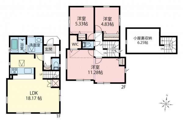 新築一戸建て 所沢市所沢新町 西武新宿線新所沢駅 3,580万円