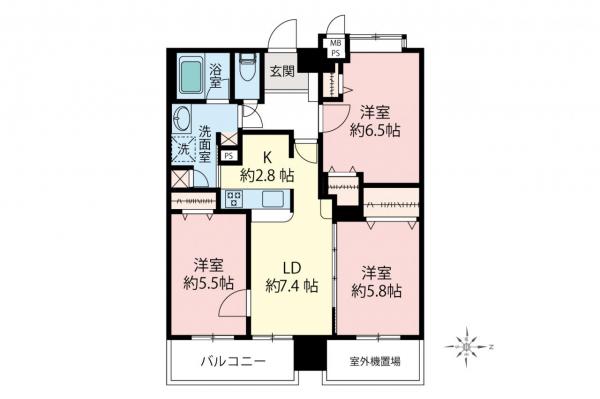 中古マンション 所沢市西所沢１丁目 西武池袋線西所沢駅 3,480万円