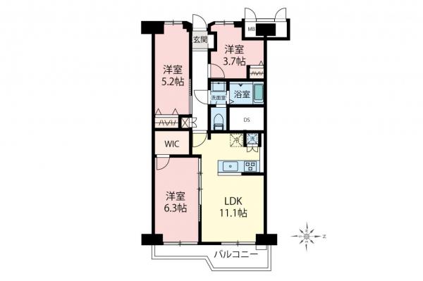 富士見台マンション　2階 間取り図