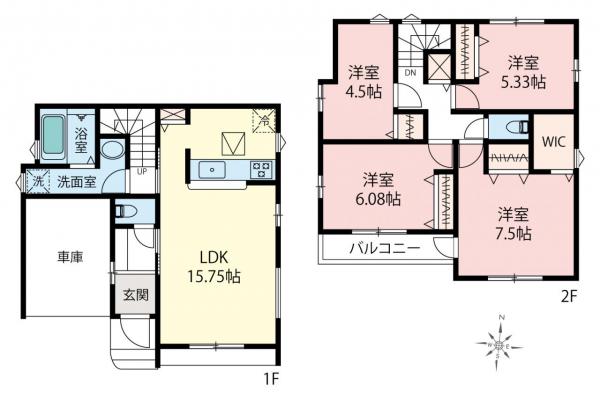 新築一戸建て 練馬区石神井台１丁目 西武新宿線上石神井駅 6,590万円