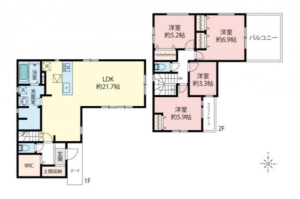 新築一戸建て 川越市霞ケ関北６丁目 東武東上線霞ケ関駅 3,999万円