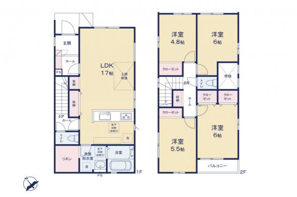 新築一戸建て 鶴ヶ島市南町１丁目 東武東上線鶴ヶ島駅 3,190万円