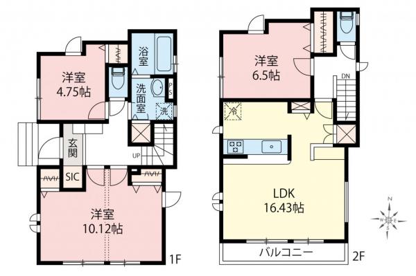 ～早春感謝！価格変更物件～　新座市北野3丁目　新築一戸建て 間取り図