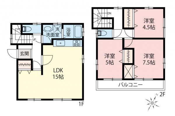 中古一戸建て 鶴ヶ島市大字脚折 東武東上線若葉駅 1,600万円